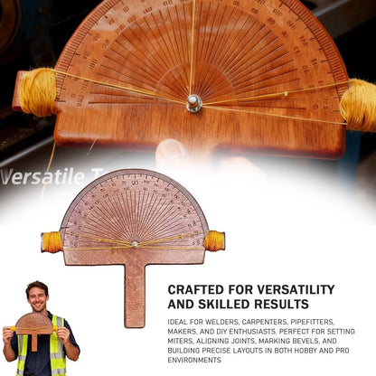 Precision Angle Finder – Handcrafted Birch Wood Degree Tool