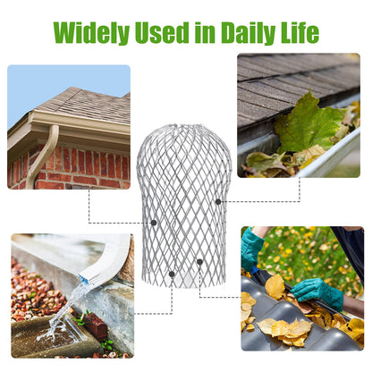 6 Pack Adjustable Gutter Downspout Guards, Expandable Leaf Filter Strainer