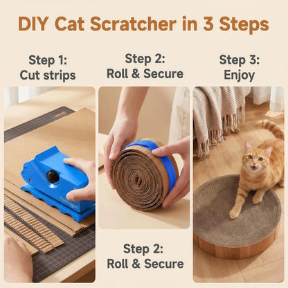 Cardboard Cutter for Cat Scratchers, Handheld DIY Cardboard Strip Cutter