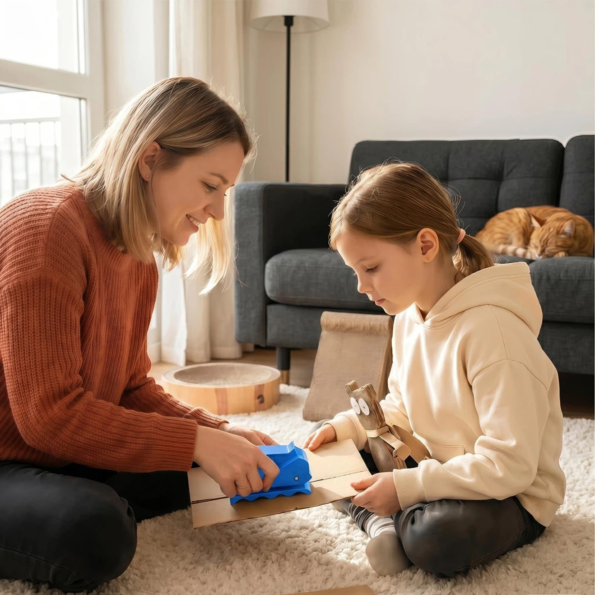 Cardboard Cutter for Cat Scratchers, Handheld DIY Cardboard Strip Cutter