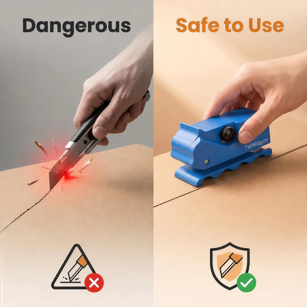 Cardboard Cutter for Cat Scratchers, Handheld DIY Cardboard Strip Cutter