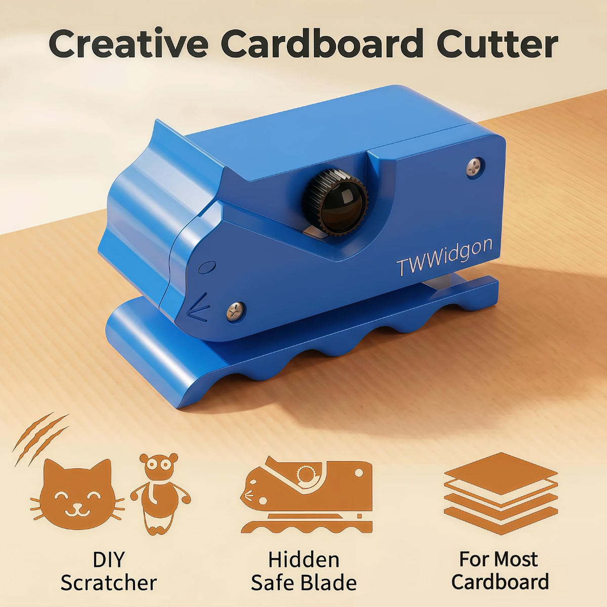 Cardboard Cutter for Cat Scratchers, Handheld DIY Cardboard Strip Cutter