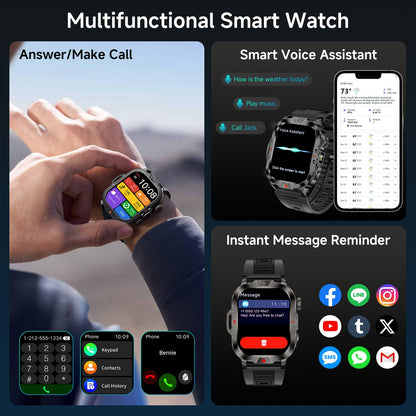 Fitness Smart Watch IP68 Waterproof Wireless Call Message Reminder