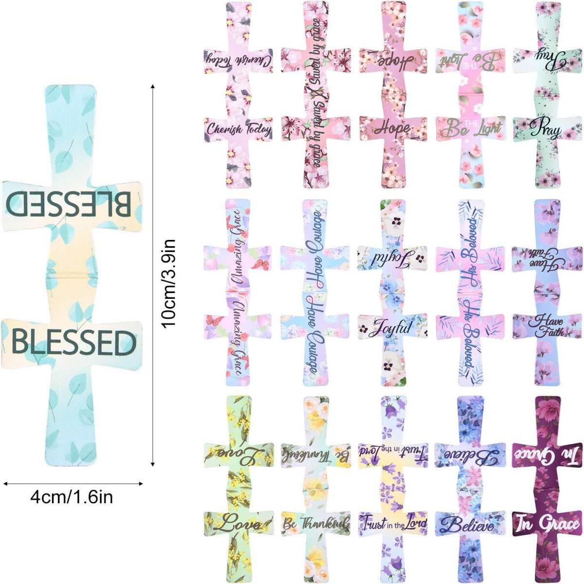 32 Pieces Magnetic Christian Religious Cross Bookmark