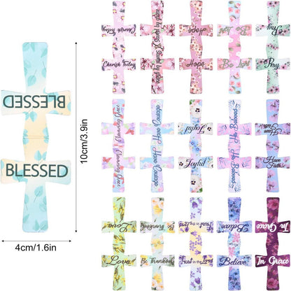 32 Pieces Magnetic Christian Religious Cross Bookmark