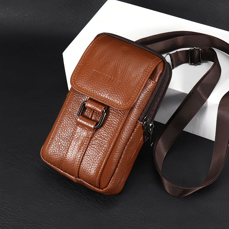 Genuine Leather Crossbody Bag, Messenger Bag Cell Phone Purse