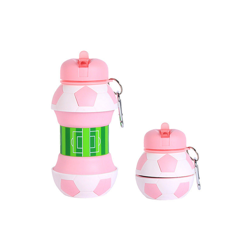 550ML Portable Soccer Ball Foldup Water Bottle