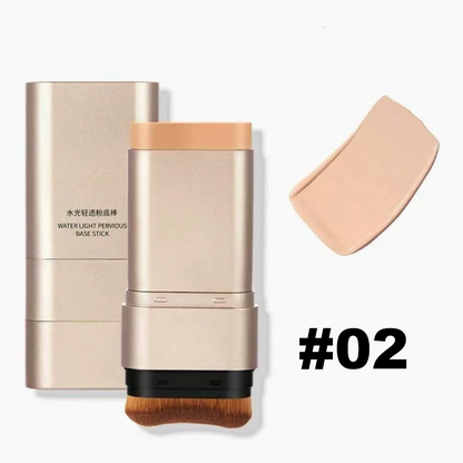 Dual-Ended Concealer Foundation Stick - Built-in Brushes