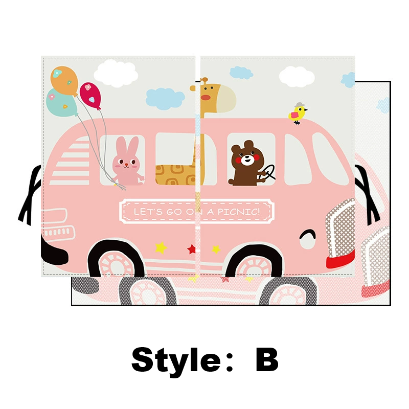 Universal Car Sun Shade Double-Layer Magnetic UV Protection Cute Cartoon Curtain