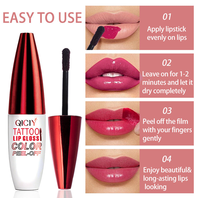 4 PCS Peel Off Lip Stain Tattoo Lip Gloss