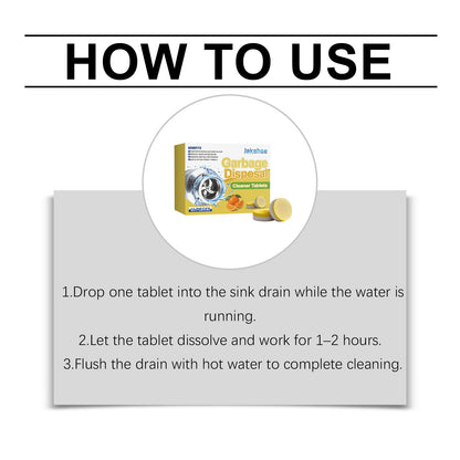 12 Pack Garbage Disposal Cleaner Tablets for Kitchen Food Residue and Grease Reduces Odors