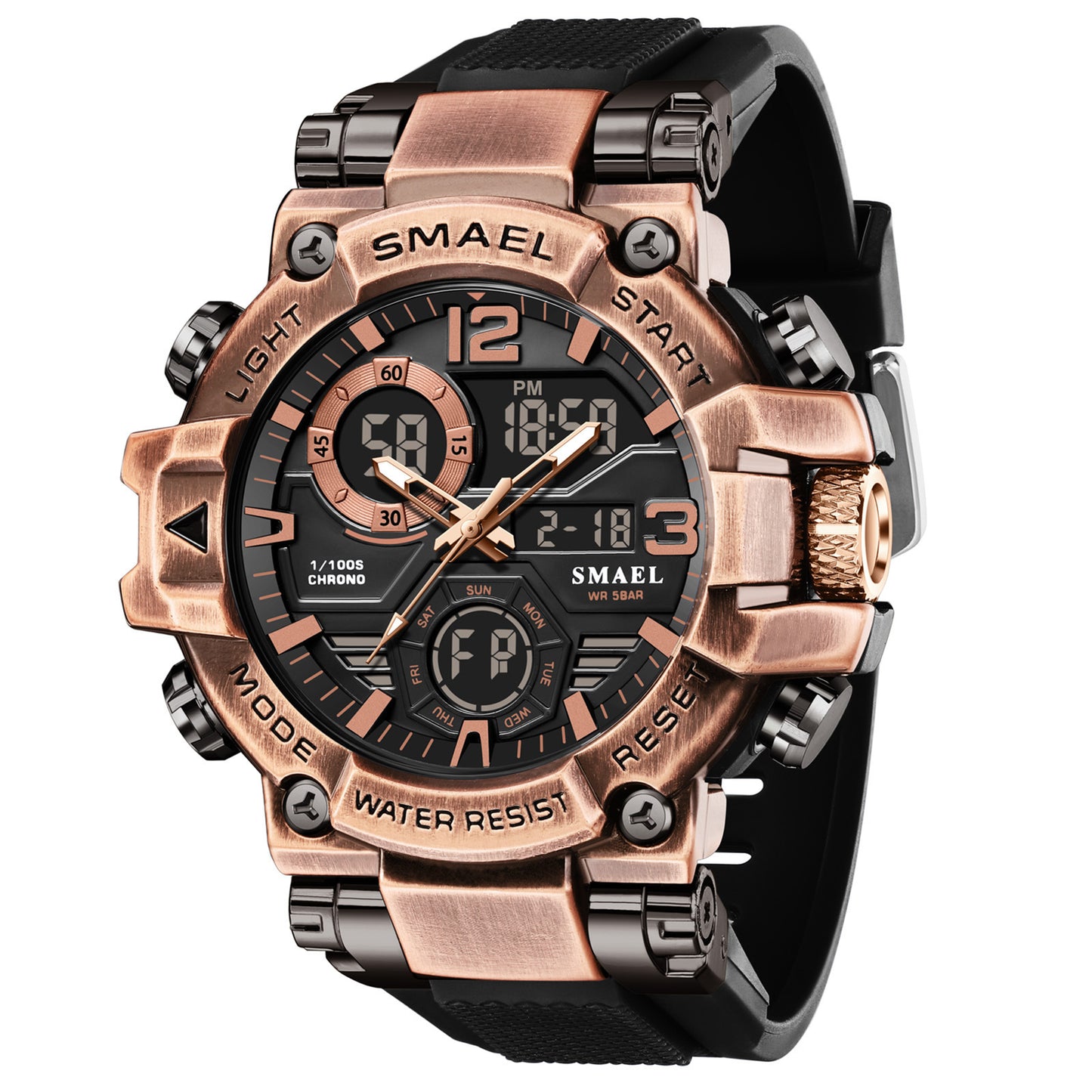 Men's LED Digital Waterproof Sports 5ATM Shockproof Watch