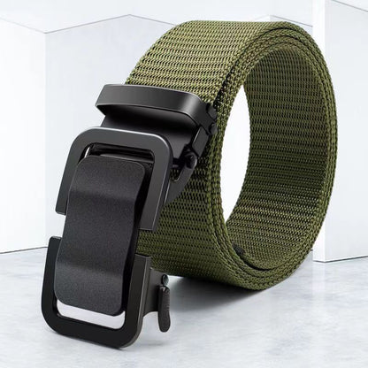 Men's Metal Buckle Tactical Ratchet Breathable Belts