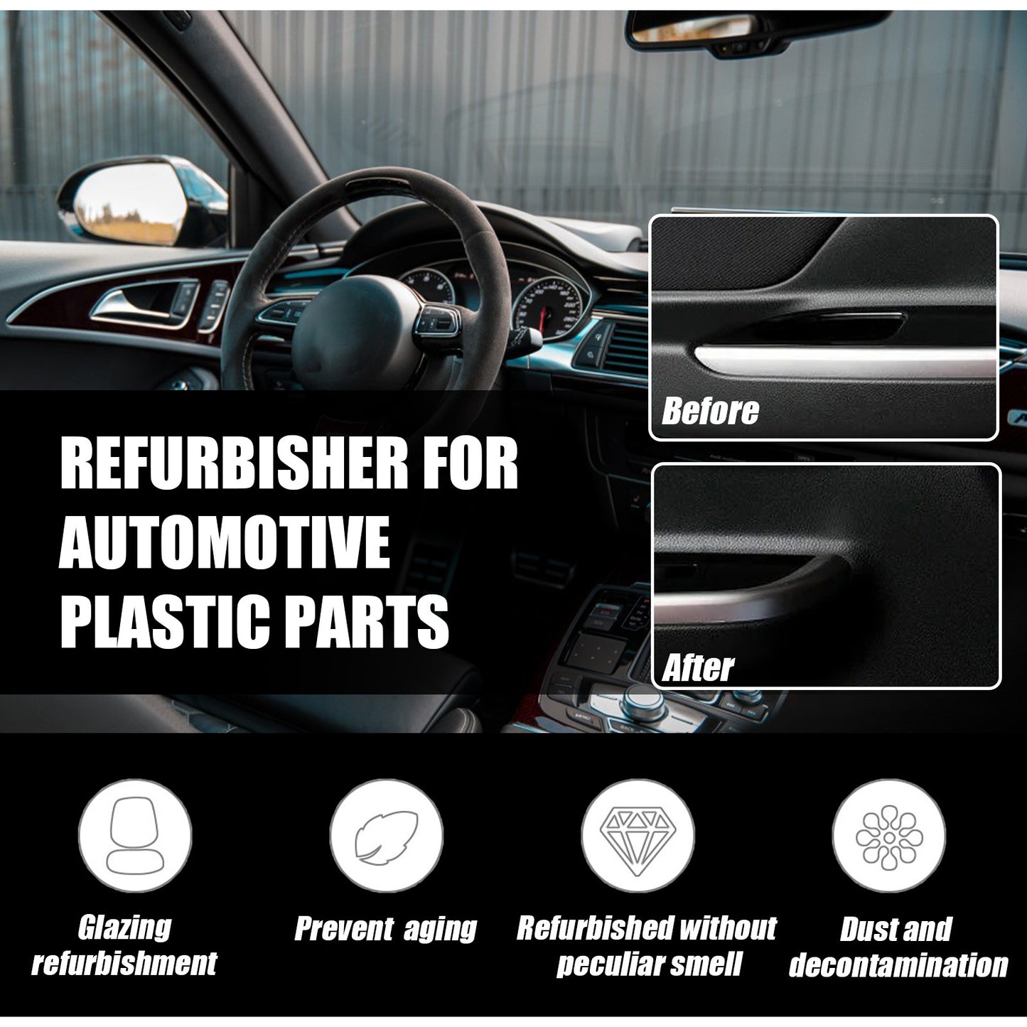 2 Pack Car Plastic Restorer Decal Restore Protectant Agen