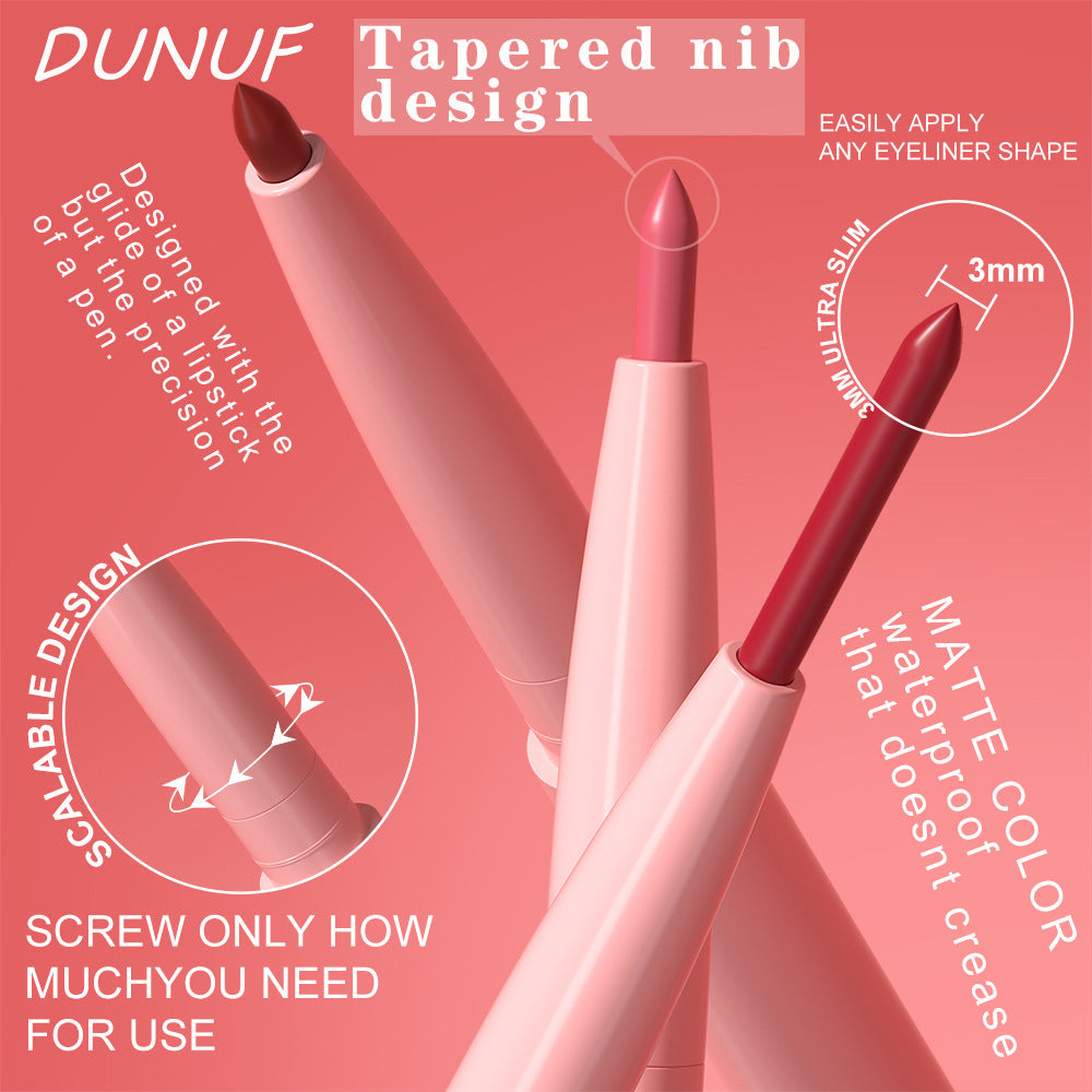 12 Colors Retractable Lip Liner Kit, Creamy Matte Lip Sculpting