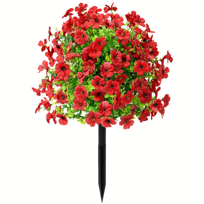 Artificial Straight Plug Plant Flowers with Ground Spikes for Outdoor Decoration