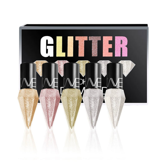Glitter Liquid Eyeliner Colorful Set - 5 Colors Metallic Shimmer