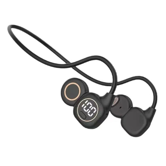 Wireless Open-Ear Sports Headphones Bluetooth 6.0, Air Conduction Neckband Earbuds with LED Power Display