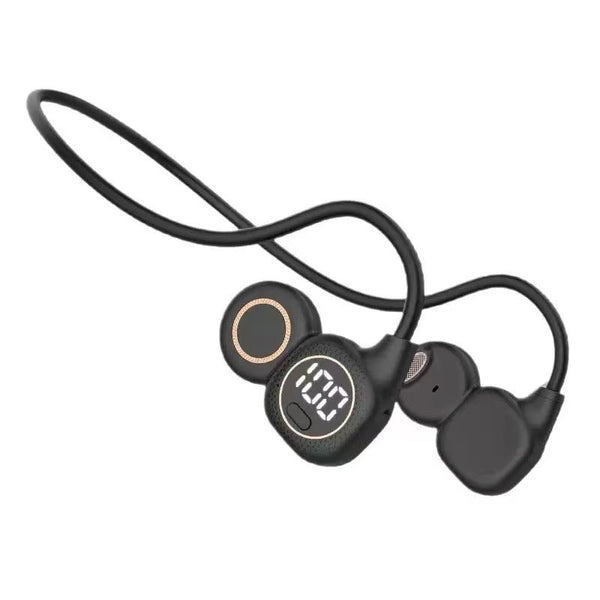 Wireless Open-Ear Sports Headphones Bluetooth 6.0, Air Conduction Neckband Earbuds with LED Power Display