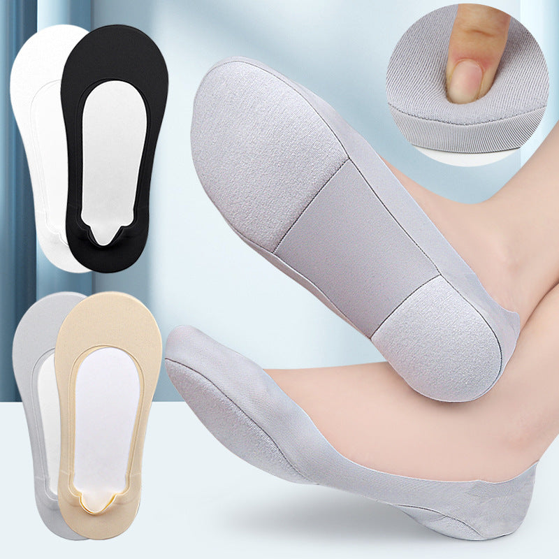 5 Pairs No Show Cushioned Socks Anti-Slip Grip Breathable Soft