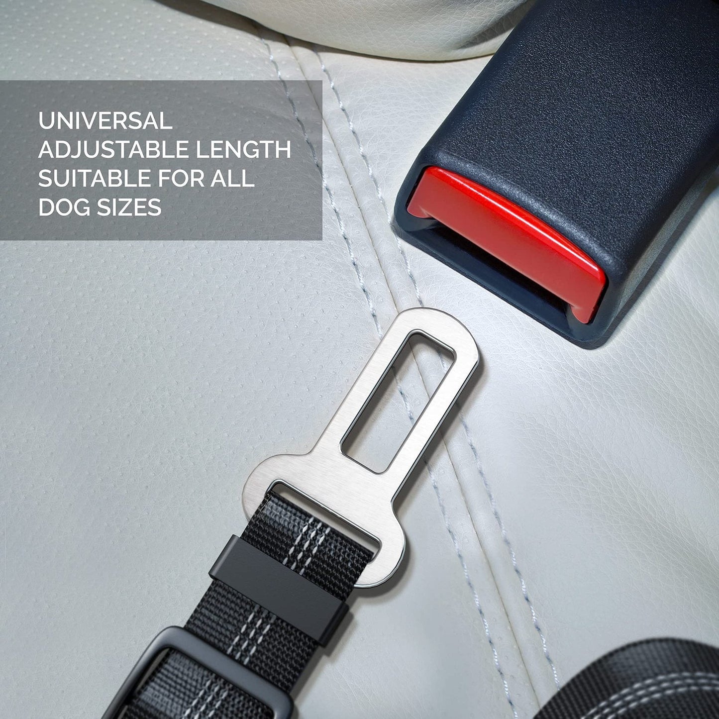 2Pcs 3 in 1 Pet Car Seatbelt Leash Removable Dog Seat Belt Harness for Car Adjustable Reflective Dog Seatbelt Tether
