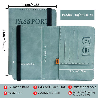 2026 New Combo Passport Holder with Credit Card and Boarding Pass Slots