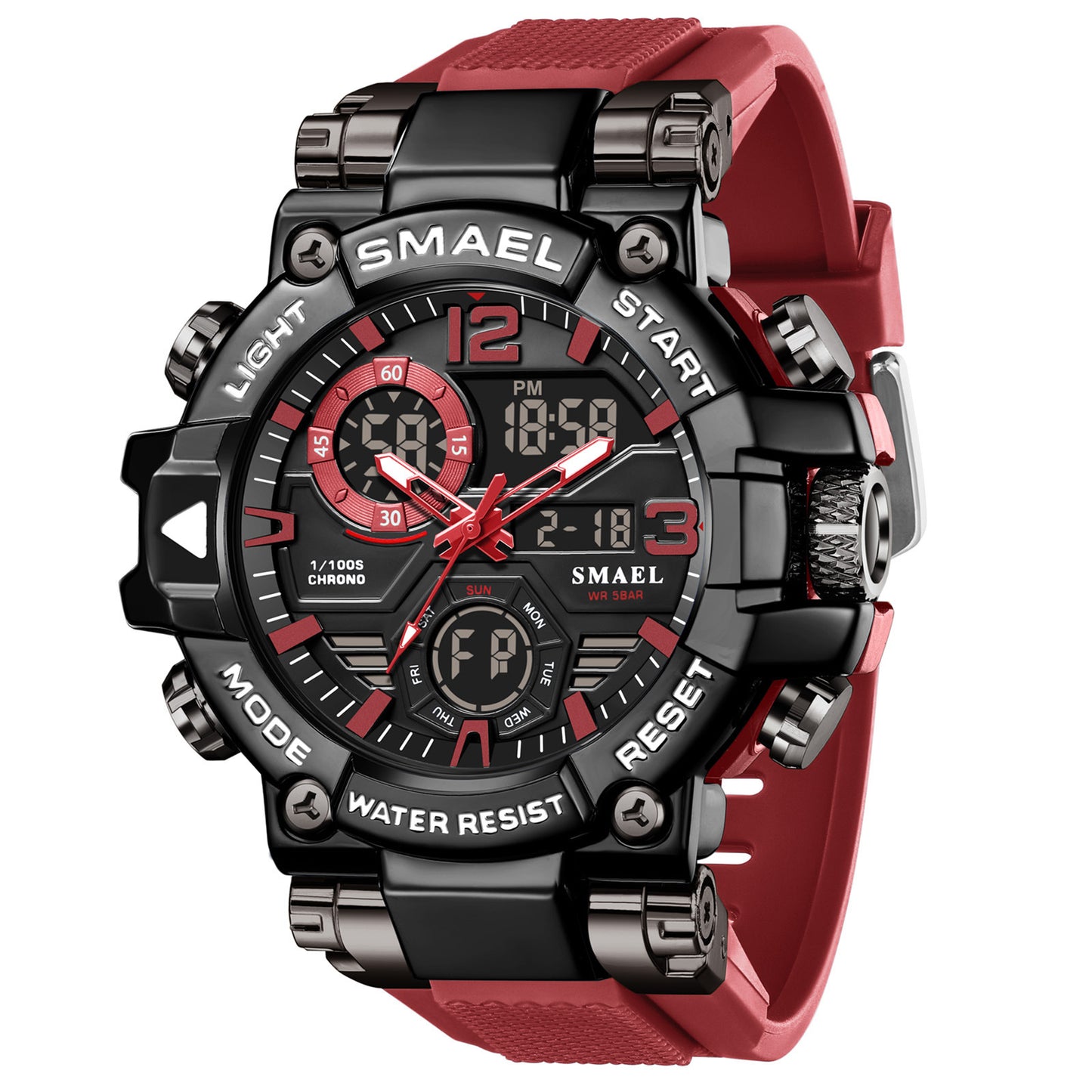 Men's LED Digital Waterproof Sports 5ATM Shockproof Watch