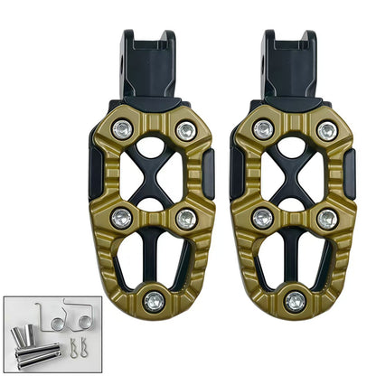 1 Pair Universal Metal Motorcycle Rear Footpeg Assemblies