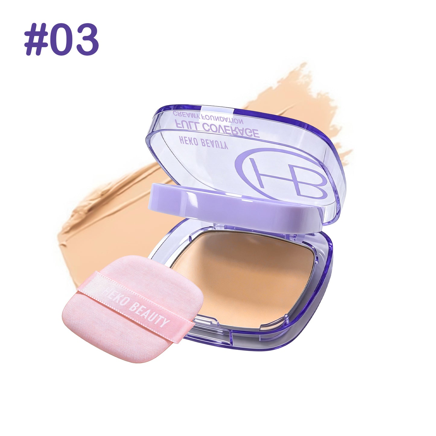 Full Coverage Creamy Foundation Waterproof with SPF 30+++ Blurring, Smoothing & Nourishing