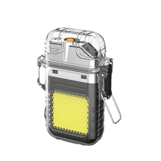 Electric USB Rechargeable Waterproof Lighter with Flashlight