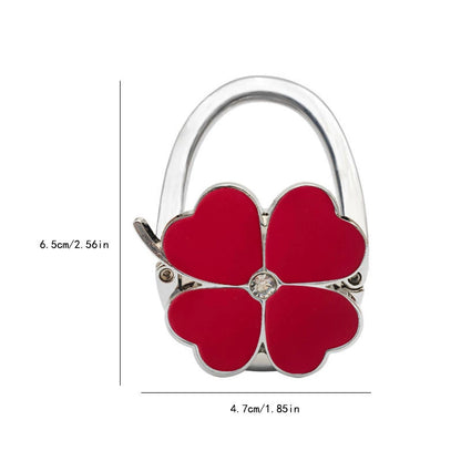 Zinc Alloy Buckle Four Leaf Clover Bag Hook - External Drip Oil Design Hanging Accessory