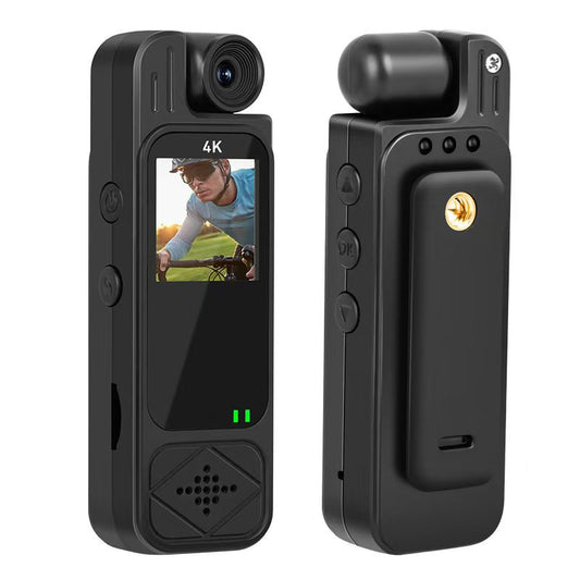 4K HD Portable Video Recorder with 180° Rotatable Lens Wearable Camcorder