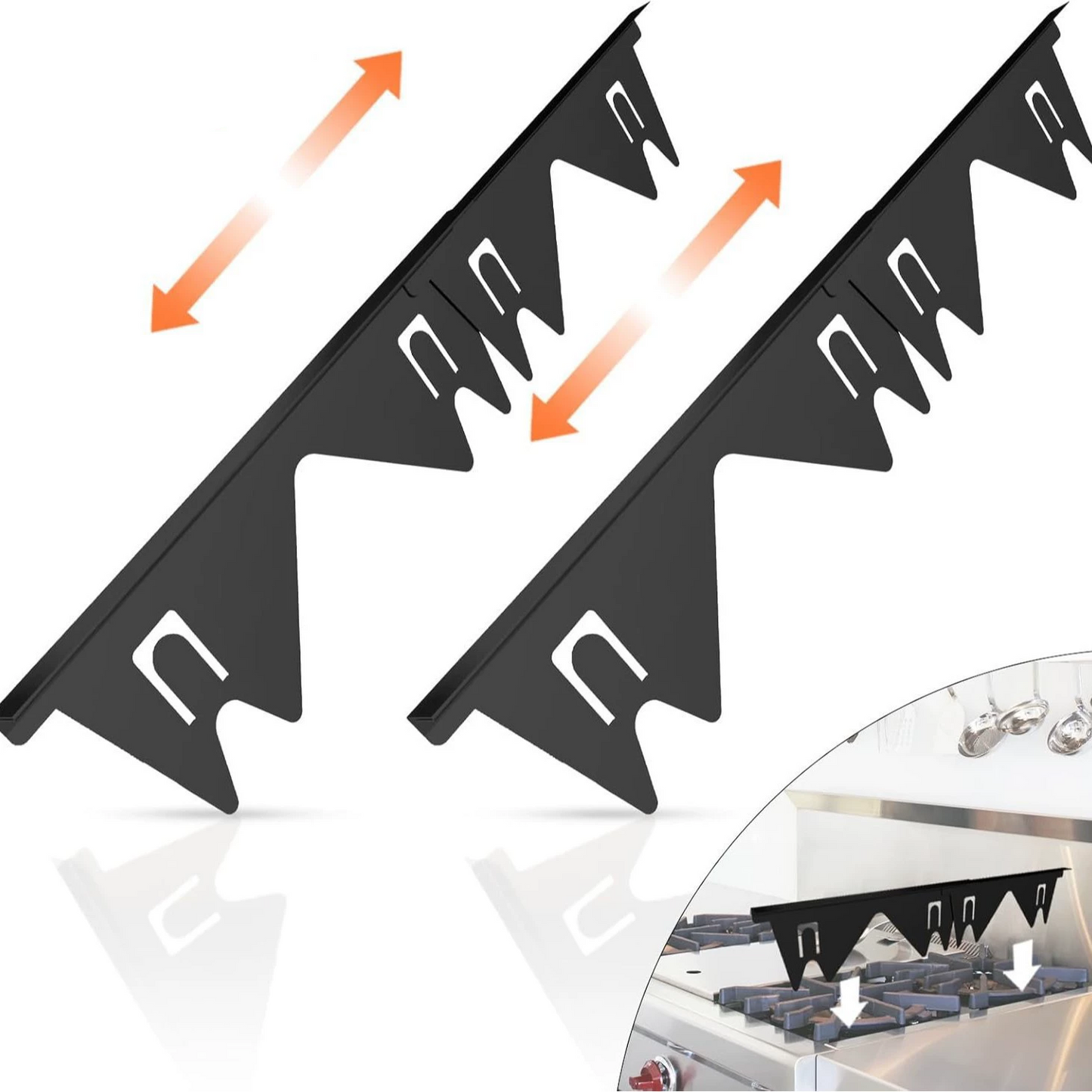 Stainless Steel Stove Gap Covers (2PCS) - Stove Gap Filler for Kitchen Oven Counter Side Gap