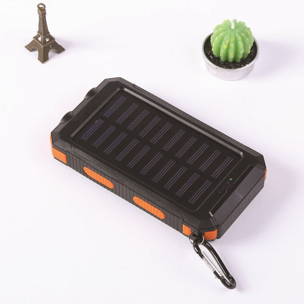 20000mAh Fast Charging Solar Power Bank with Dual LED Flashlight & Compass