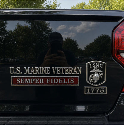 U.S. Military Veteran 3D Metal Car Emblem Badge