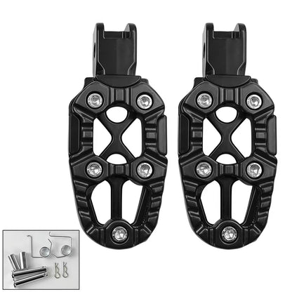 1 Pair Universal Metal Motorcycle Rear Footpeg Assemblies