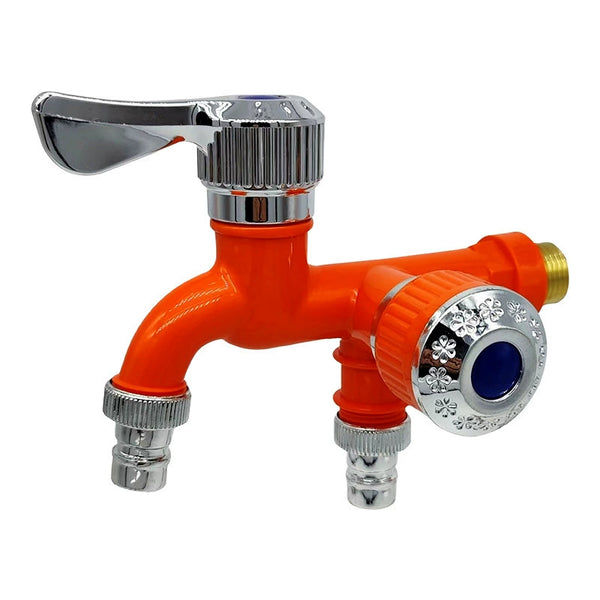 2-in-1 Multi-Functional Water Tap Faucet with Dual Valves