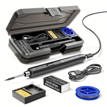 Cordless USB Rechargeable Portable Soldering Iron, 3-speed Temperature Adjustable