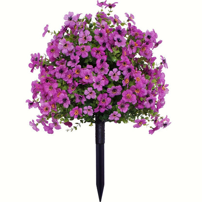 Artificial Straight Plug Plant Flowers with Ground Spikes for Outdoor Decoration