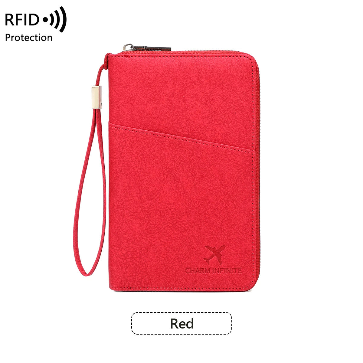 New RFID Anti-magnetic Passport Holder - Long Zipper Passport Clip