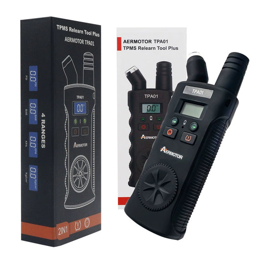 2 in 1 TPMS Relearn Tool Plus Digital Tire Pressure Gauge Reset Sensor For GM