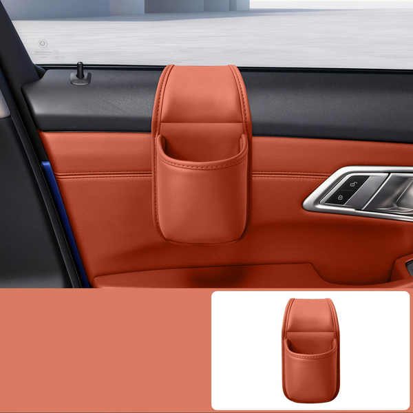 Leather Car Door Cup Holder Clip on Extra Large Drink Organizer