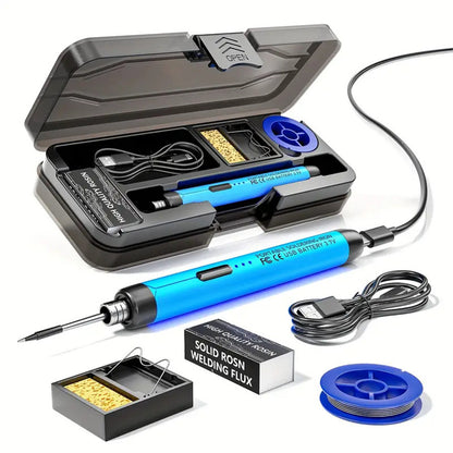 Cordless USB Rechargeable Portable Soldering Iron, 3-speed Temperature Adjustable