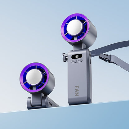 Rechargeable Handheld Portable Turbo Fan with Ice Cooler