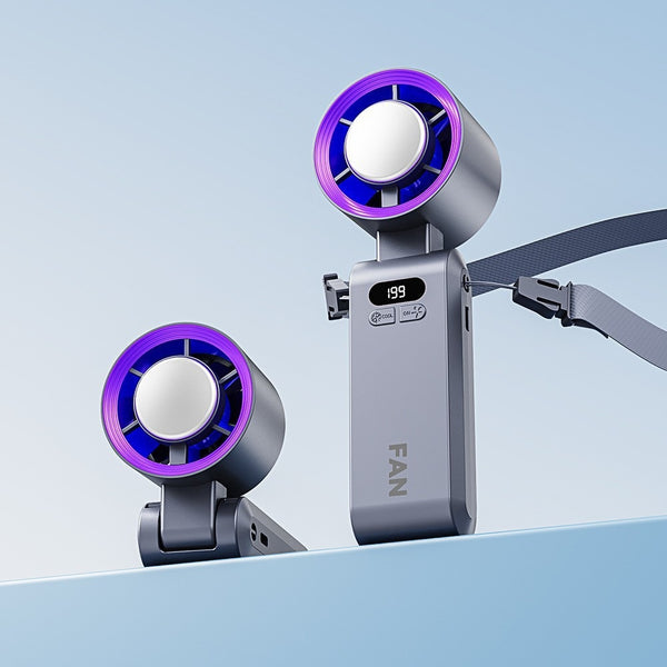 Rechargeable Handheld Portable Turbo Fan with Ice Cooler