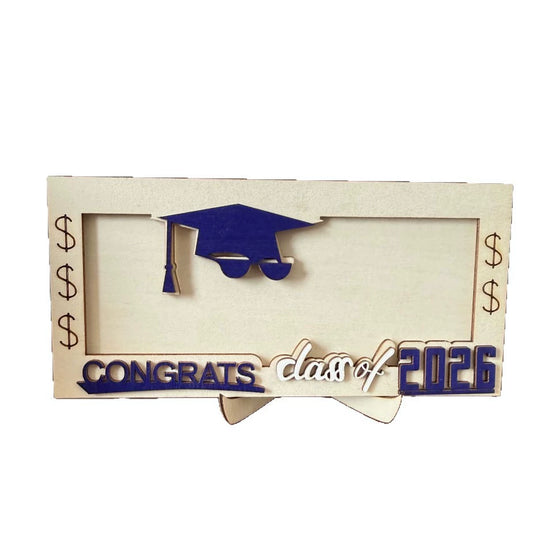 Graduation 2026 Money Holder-Unique Wooden Cash Gift Box for Class of 2026
