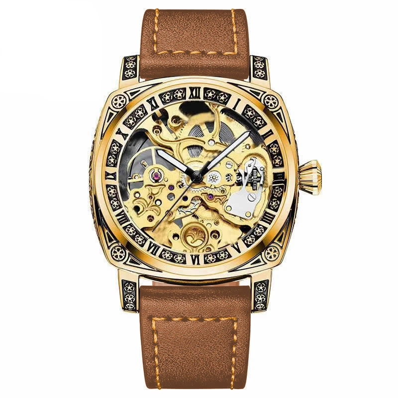 Personality Fashion Mechanical Watch Men's Fully Automatic Mechanical Watch Hollow Wrist Watch