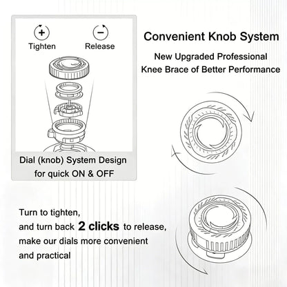 Adjustable Compression Knee Support – Knob Design + Patella