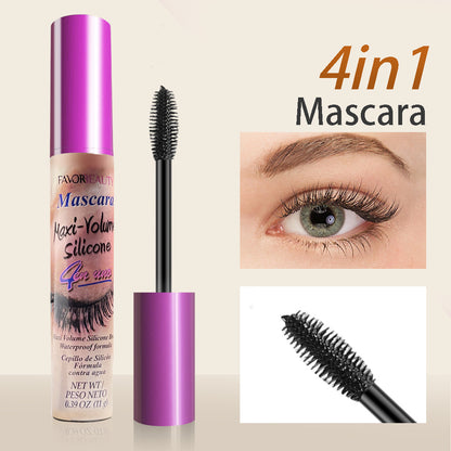 6Pcs 4-in 1 Multi-brush Waterproof Volumizing Mascara, Curling and Clumping-free.