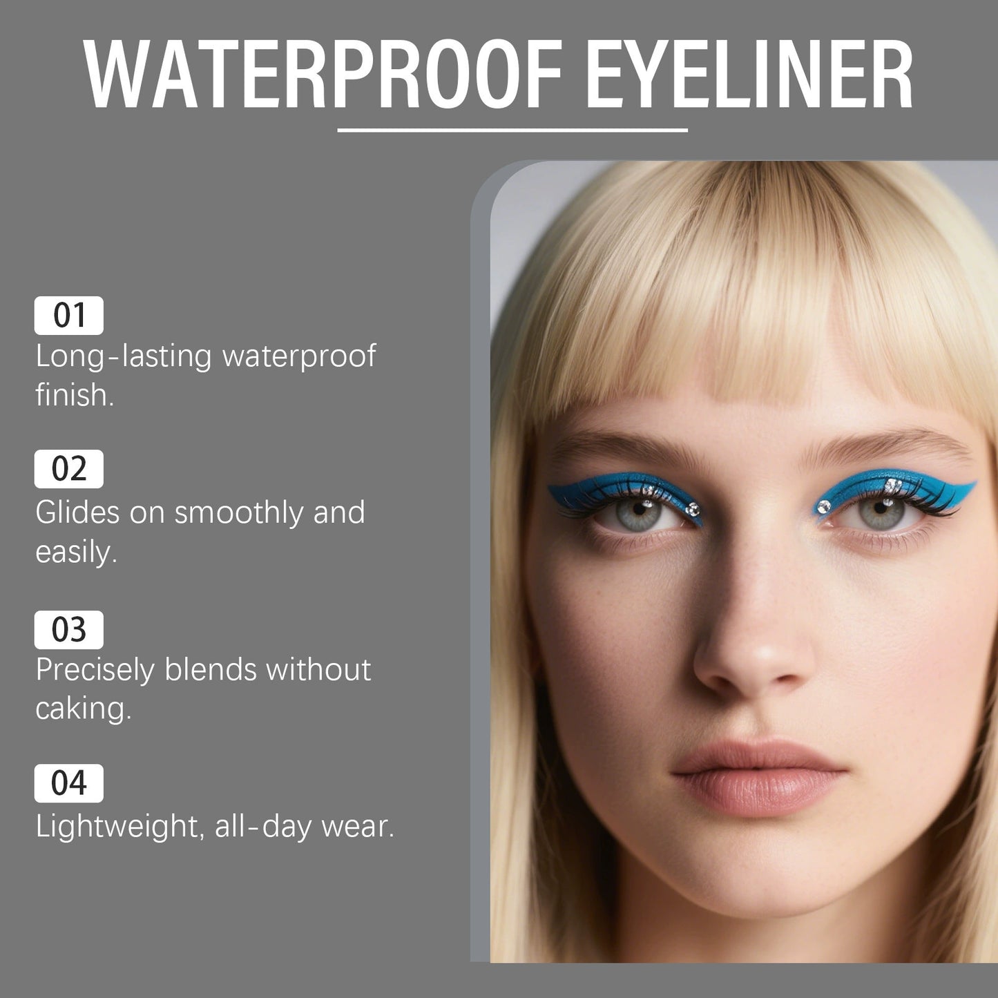 Smooth Eyeliner Gel Pen - Silky Smooth Long-lasting Makeup Eyeliner Gel Pencil